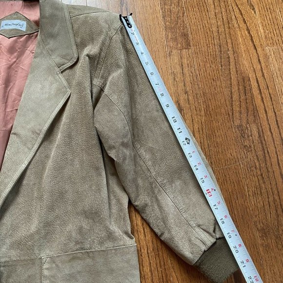 Vintage Adam Douglass Jacket Suede 80s Blazer Retro Shoulder Pads Women’s Small - Picture 7 of 12